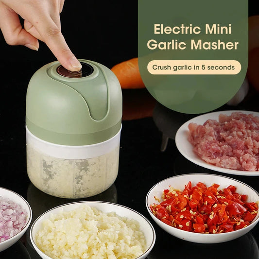 Electric Garlic Chopper, Mini Portable Veggie Chopper