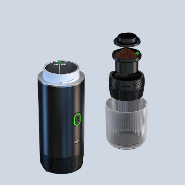 3 in 1 Electric Travel Espresso Machine Heating Water Portable Coffee Maker Compatible with Ground Coffee Small Large Capsules