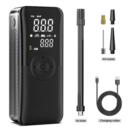 Rechargeable Air Pump Tire Inflator Portable Compressor Digital Cordless Car Tyre Inflator for Bicycle Balls