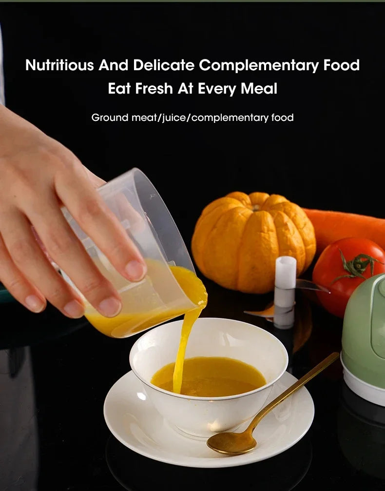 Electric Garlic Chopper, Mini Portable Veggie Chopper