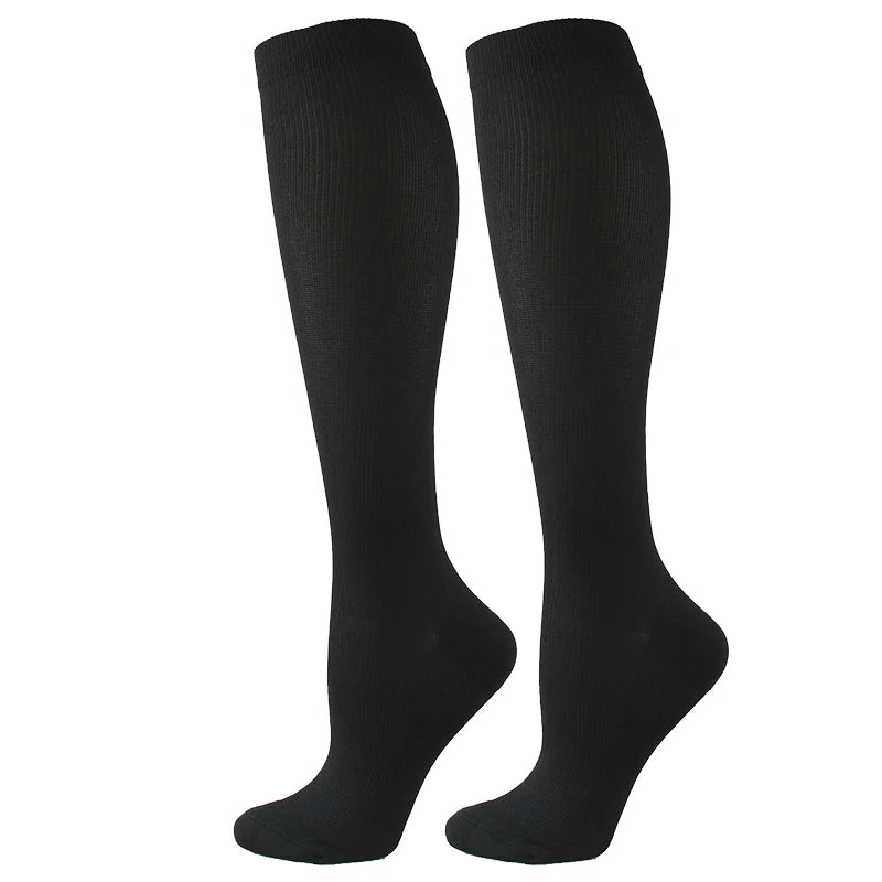 Varicose Veins Compression Socks Fit for Golf Rugby Running Hiking Sports for anti Fatigue Driving Travel Flight Women Men Socks