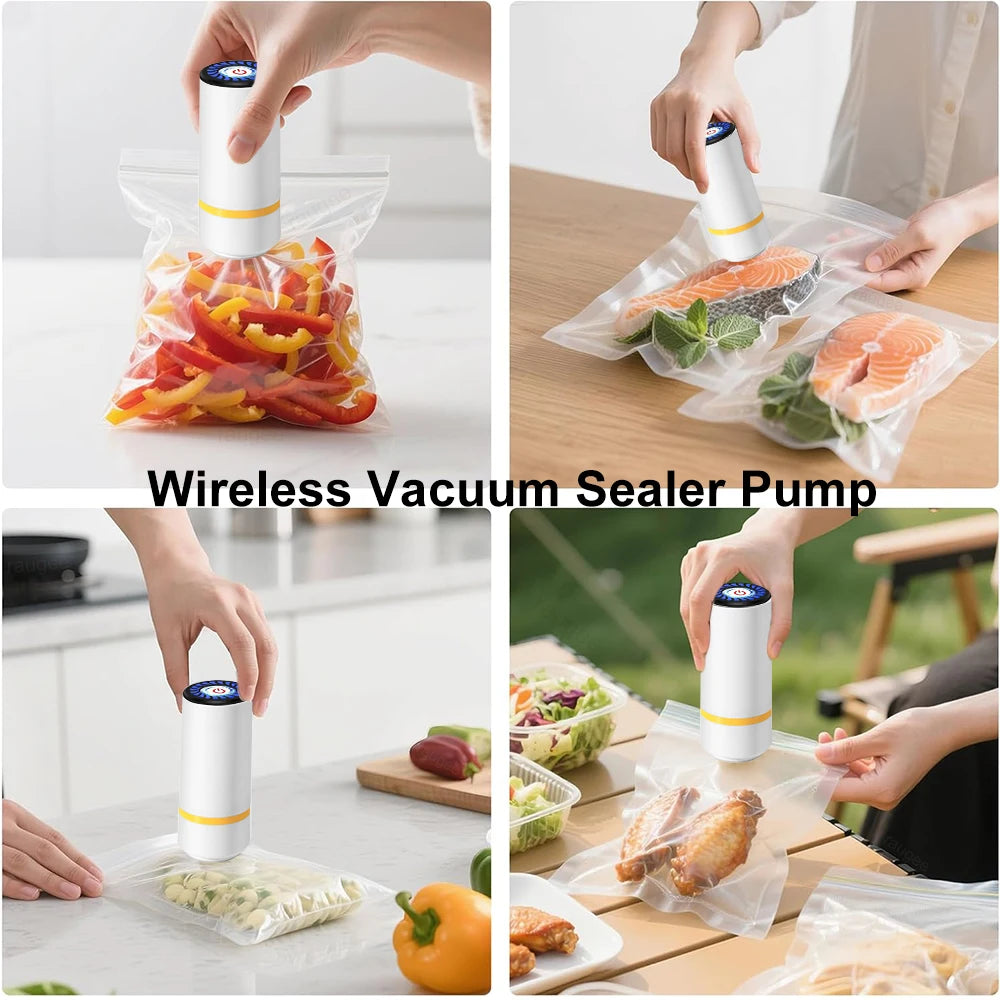 Mini Electric Vacuum Sealer Pump – Rechargeable Food Saver