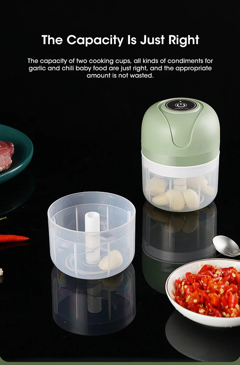 Electric Garlic Chopper, Mini Portable Veggie Chopper