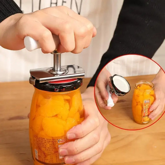 Adjustable Multi-Function Bottle Cap Opener Stainless Steel Lids off Jar Opener Labor-Saving Screw Can Opener for Kitchen Gadget