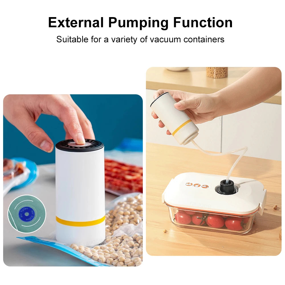 Mini Electric Vacuum Sealer Pump – Rechargeable Food Saver