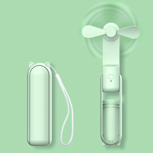 Portable Mini Fan, USB Rechargeable, 3-Speed Adjustable, Foldable Handheld Fan, Suitable for Women, Travel, Outdoor Use