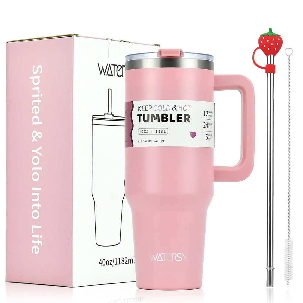 30Oz/40Oz Stainless Steel Tumbler Large Capacity Thermal Bottle Double Vacuum Flasks Keep Cold Thermos Cup DIY Gift Mug