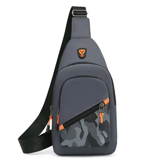 Nylon Men'S Chest Bag 2023 New Portable Casual Shoulder Bag Trendy and Unique Design Crossbody Bag