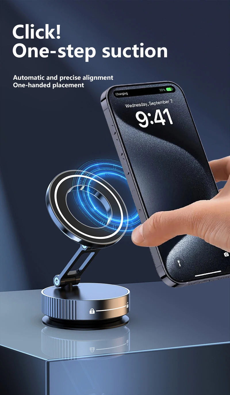 Magnetic Car Phone Holder – Foldable & Adjustable
