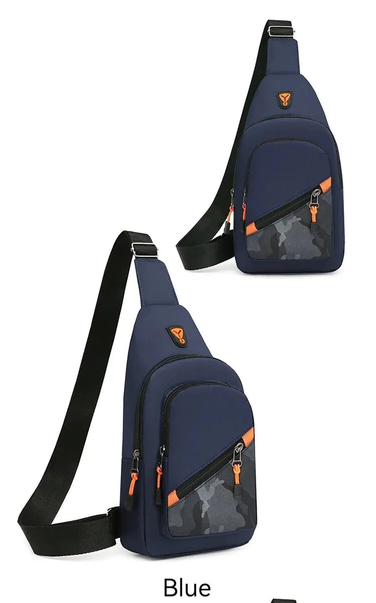 Nylon Men'S Chest Bag 2023 New Portable Casual Shoulder Bag Trendy and Unique Design Crossbody Bag