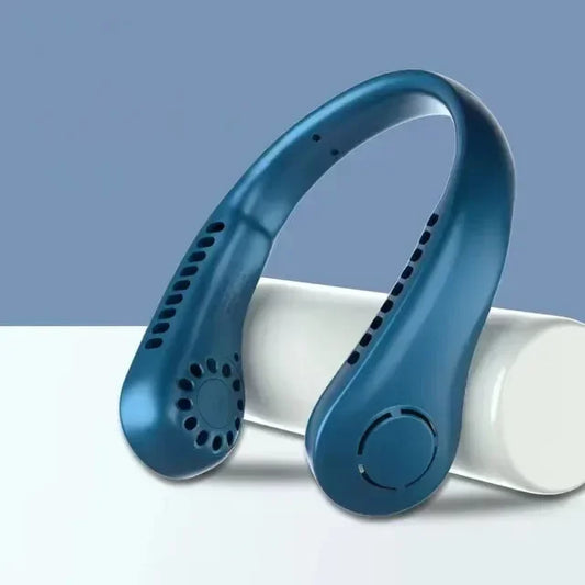 Clearance_Portable Mini Home Summer Air-Cooled Neck Hanging Fan for Outdoor Sports, Running, Travel without Blades, Wearable USB