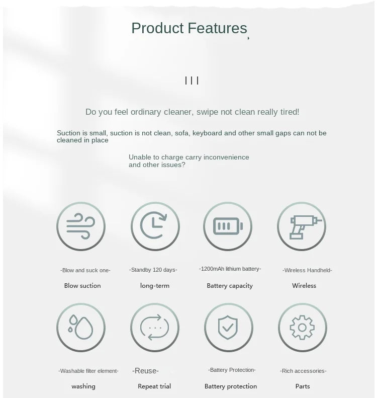 Portable Multifunctional Vacuum Cleaner