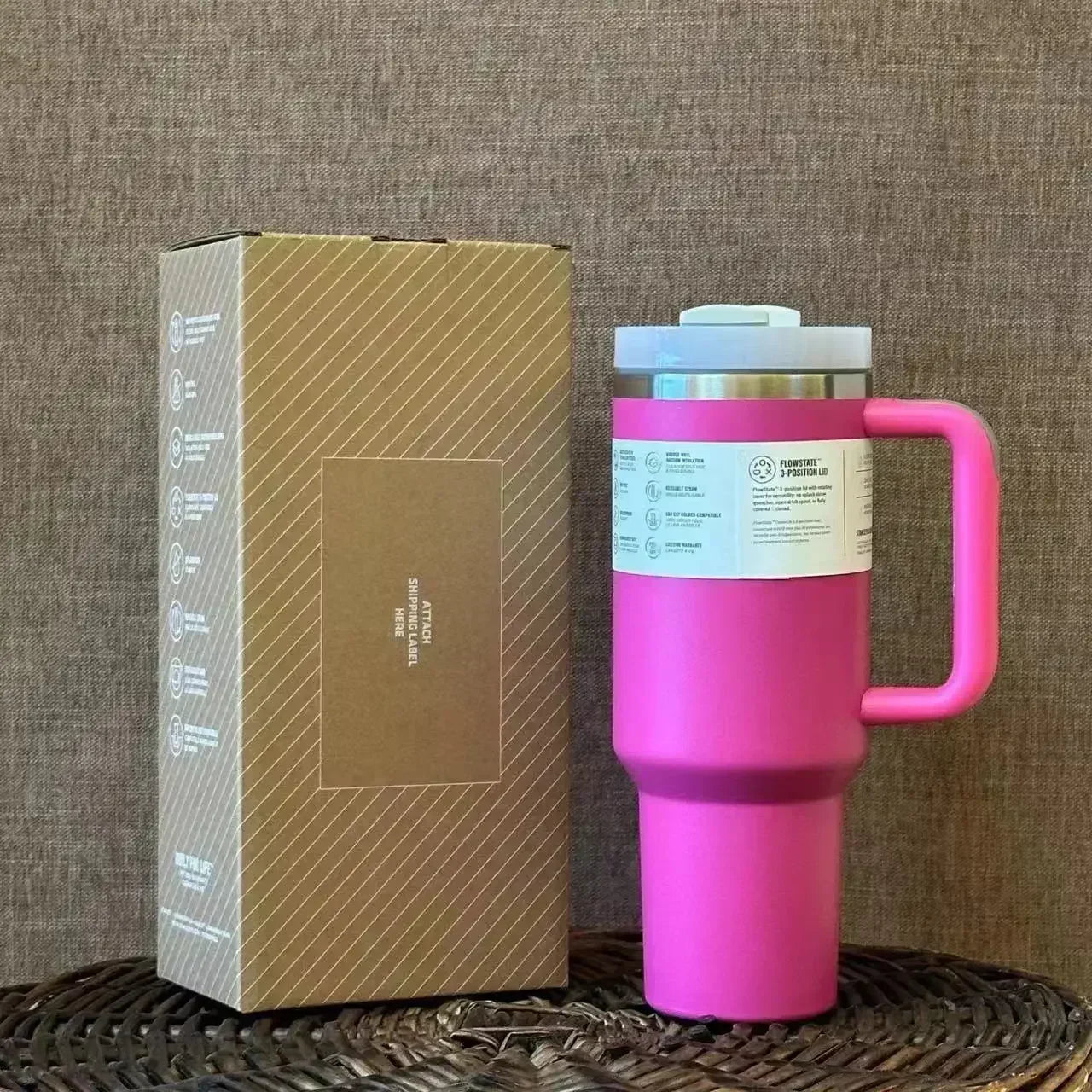 New 40Oz Tumbler with Handle and Straw |100% Leak-Proof Insulated Mug with Lid and Straw |Made of Stainless Steel 40Oz New